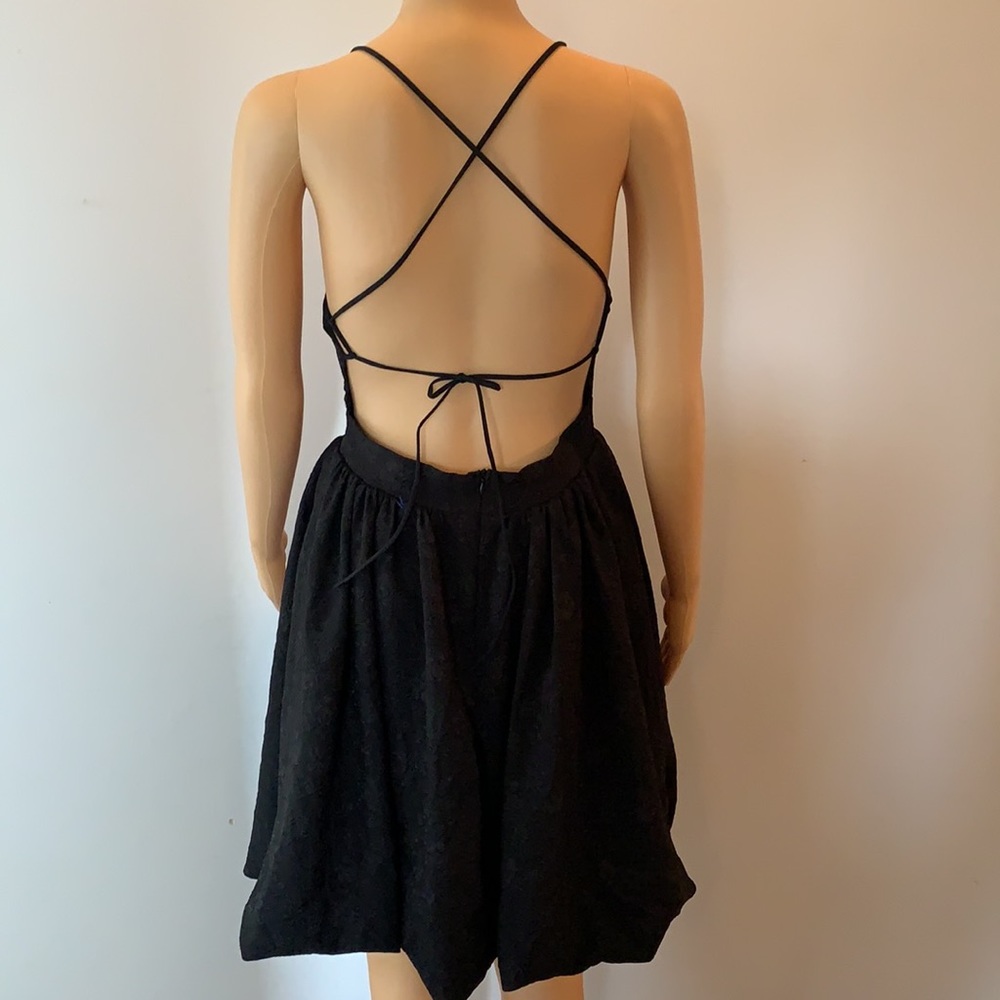 Lace up back dress